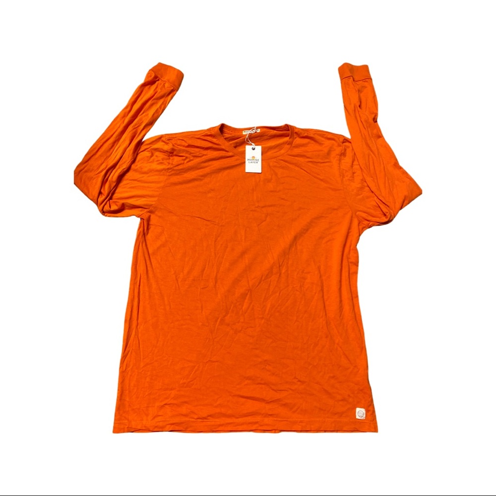 Marine Layer Men’s Burnt Orange Signature Long Sleeve